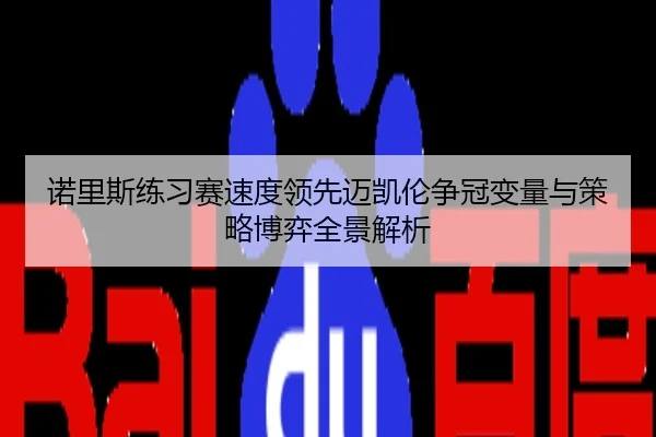 诺里斯练习赛速度领先迈凯伦争冠变量与策略博弈全景解析